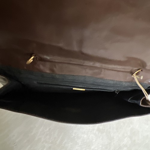 CEM Handbag Hand Woven Brown Leather Purse Clutch Bag Vintage NWT - Picture 9 of 13