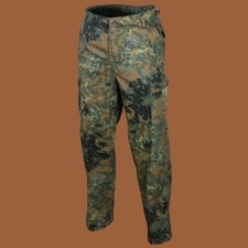 GERMAN FLECKTARN CAMOUFLAGE PANTS MILITARY BDU CARGO 6 POCKET FATIGUE TROUSERS