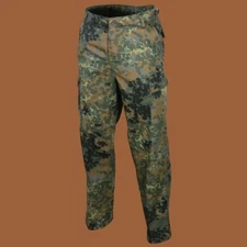 GERMAN FLECKTARN CAMOUFLAGE PANTS MILITARY BDU CARGO 6 POCKET FATIGUE TROUSERS