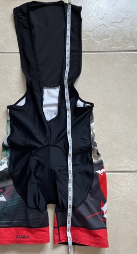 PRIMAL Bike Bib Shorts Men’s  XS Pirates Letter Print Cycling Apparel Black/Red - Picture 10 of 13