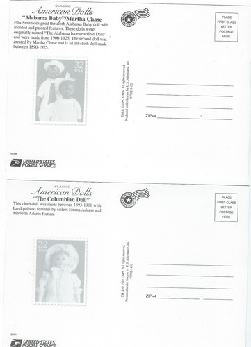 1997 USPS Classic American Dolls- 18 Jumbo Postcards (Lot A3) - Picture 4 of 6