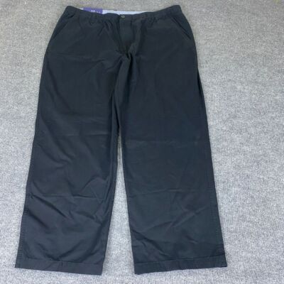 Croft & Barrow Pants Men's Size 44x30 Comfort Waist Black Cotton Lightweight NWT