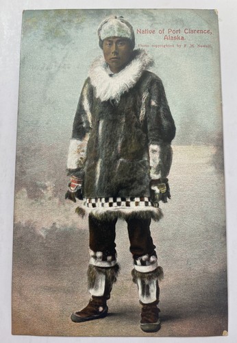 Vintage Postkarte c1909 ~ Indianer von Port Clarence Alaska AK