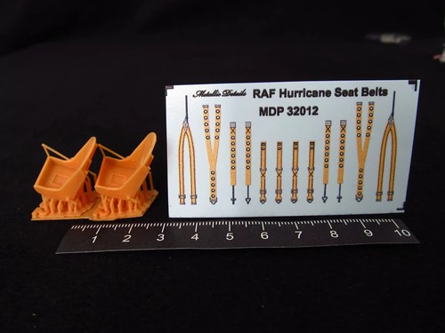 Hurricane Seats + 3D Decals 2 pcs Scale 1:32 MDR3252 - For Model Aircraft Kits - Picture 8 of 8