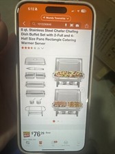 Vevor 8 qt. Stainless Chafing Dish Buffet ZFXKCLJ28QT120H4XV0