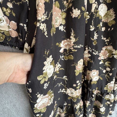 Tuckernuck Midnight Garden Floral Long Ballon Sleeve Lyles Maxi Dress Size XXXL - Picture 6 of 19
