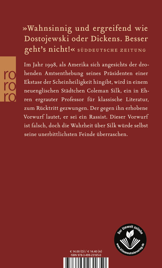 Thumbnail - Der Menschliche Makel | Philip Roth | 2018 | Deutsch | The Human Stain