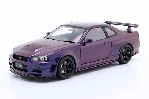New AUTOart Nissan Skyline GT-R (R34) Z-Tune 1:18 Model Car Purple 77464 KidBX - 第 1/5 張圖片