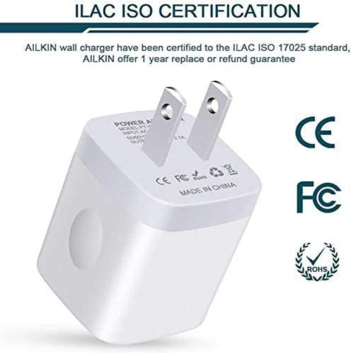 USB Wall Charger,Usb Charger Adapter, 2.1A Dual Port Fast Charging Station Plug - Picture 3 of 12