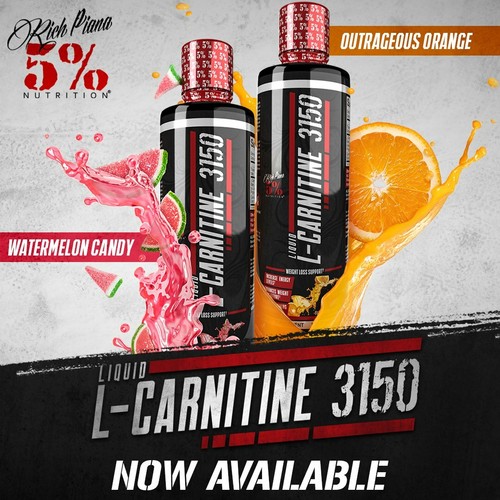 Rich Piana 5% Nutrition - Liquid L-Carnitine 3150 - FAT BURNER in 2 Flavours - Picture 7 of 9