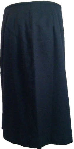 Woolmark Mujer Azul Oscuro Falda Lápiz Talla 14 Petite Forrada Abertura Cremallera Carrera - Imagen 7 de 8