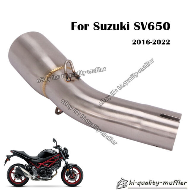 Exhaust Middle Link Pipe Stainless Steel Slip On For Suzuki SV650 2016~2022 Exhaust Middle Link Pipe Stainless Steel Slip On For Suzuki SV650 2016~2022