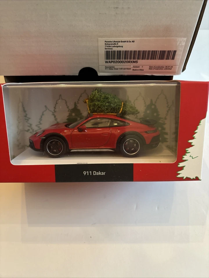 Porsche 911 Dakar Type 992 2022 Árvore de Natal Vermelha 1/43 Spark Edição Limitada de 4000 - Imagem 2 de 4