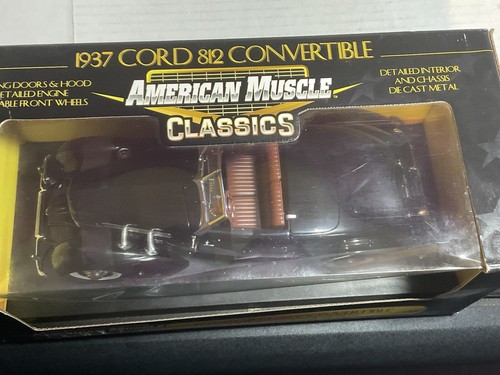 ERTL American Muscle 1:18 1937 Cord 812 Black Convertible NIB - Picture 22 of 23