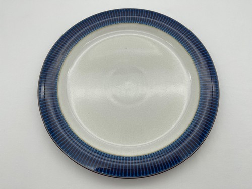 Denby STORM Plum & Blue Strip Rim 10 1/2" DINNER PLATE Made in England - Picture 3 of 7