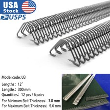 12" Welded Wire Clips Staples Sprocket Roller Belt Fastener For 3.0-5.6mm Belts