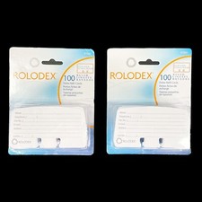Rolodex Card File Refills Ruled 2 1/4" x 4" (2 Packs of 100) - NEW