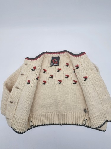 VTG Giesswein Baby Toddler Knitted Cardigan Sweater Austria Embroidered Size 2 - Picture 5 of 23