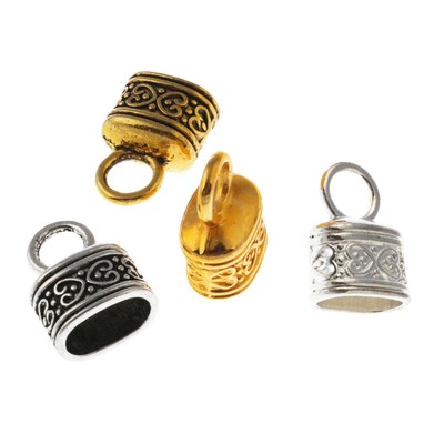 10Pc Craft Necklace Bracelet Leather Cord End Bead Cap Stopper Fit 12mm Bead DIY