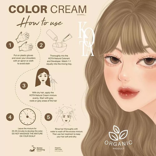 KOTA Dye Cream - Kota Cosmetics Haarfarbe Bio 8 Farben - Bild 7 von 23