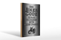 Holzschild Motorrad 20X30 Cm Biker Code Paare Zusammen Deko Schild