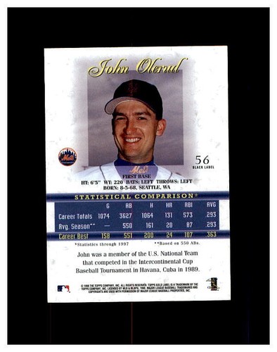 JOHN OLERUD YOU PICK EVERY CARD ROOKIES, INSERTS HIGH GRADE CARDS HUNDREDS!!! - Picture 128 of 260
