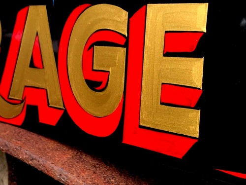 Personalized or Papa's Dad's Garage Painted HOT RAT ROD SHOP SIGN Pinstriped Art - Picture 5 of 6