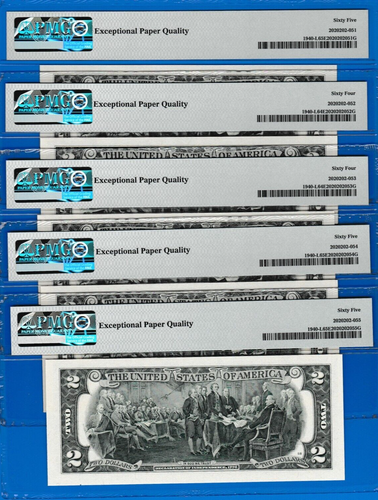 $2 FEDERL RESERVE Note Birth Dates SERIAL # 1976, 77,78,79,80,81,82,83,84,85 PMG - Picture 2 of 4