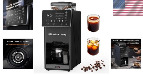 Premium Coffee Maker with Grinder - Fully Automatic with Large Glass Carafe - Picture 2 of 10