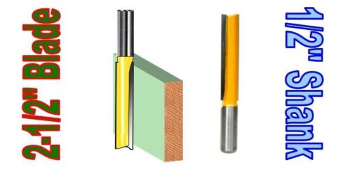 1 pz 1/2"" SH 2-1/2"" bit router dritto extra lungo S - Foto 9 di 12