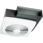 Broan 503 Utility Fan, 160 CFM, 5 Sone, Ceiling/Wall Mount, White Square Grille