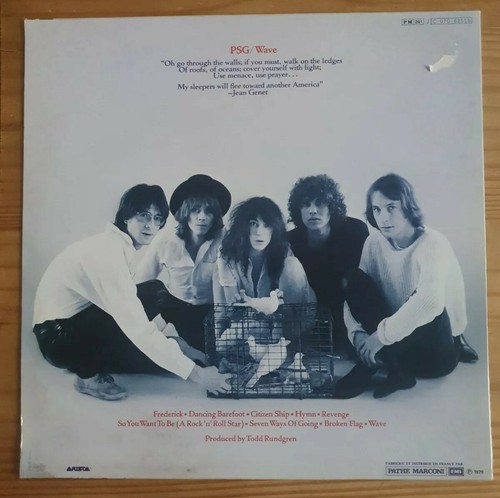 Patti Smith Group Wave French Press Vinyl LP & Insert Arista 2C07062516 1979 - Picture 2 of 13