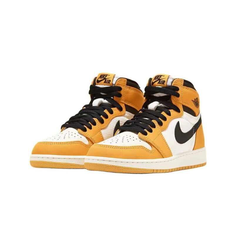 靴 Nike Air Jordan 1 Retro High OG Yellow Nike Air Jordan 1 Retro High OG Yellow Ochre DZ5485-701 Mens