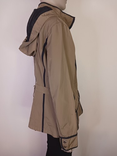 Nautica Womens khaki,beige,tan Water Resistant Hooded Raincoat Size Large - Picture 2 of 9