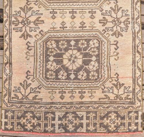 Turkish Rug 35''x125'' Oushak Tribal Rug Runner Vintage Hallway Pink 2x10 Rug - Picture 3 of 10
