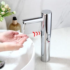 12"Chrome Automatic Sensor Touch Faucet Hand Free Bathroom Basin Sink Mixer Tap