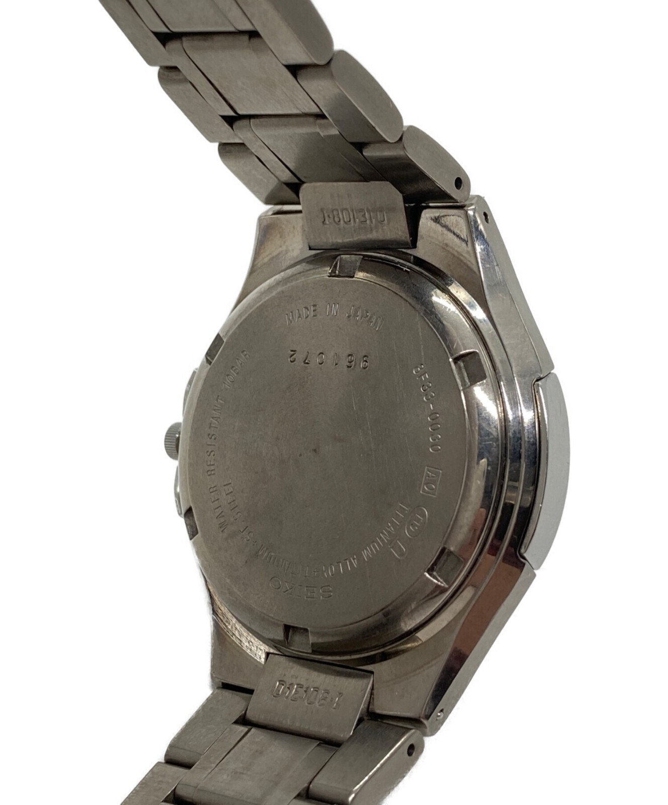 Seiko Dolce 8F33-0030 Perpetual Titanium Analog Quartz Mens Watch Day Date