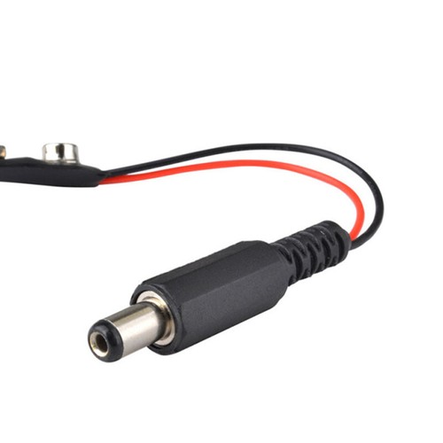 Conector de clip a presión de batería de 9 V 15 cm 150 mm cables DC5,5 * 2,1 conector de cable de alimentación - Imagen 4 de 5