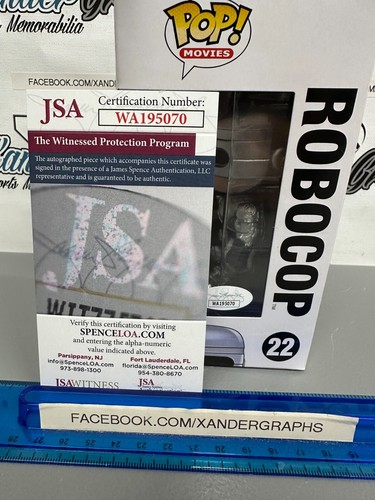 DR PETER WELLER ROBOCOP 22 BATMAN SIGNED AUTOGRAPHED FUNKO POP-JSA COA - Picture 9 of 10