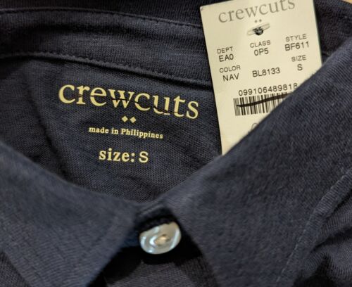 NWT J.Crew Crewcuts toddler boy's sz S Polo Top knit dark blue short sleeve 4027 - Picture 2 of 3