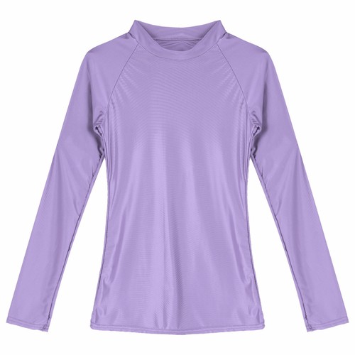 Women's Stretchy Tights Yoga Top Shiny Metallic Long Sleeve Gym Running AU - Picture 48 of 101