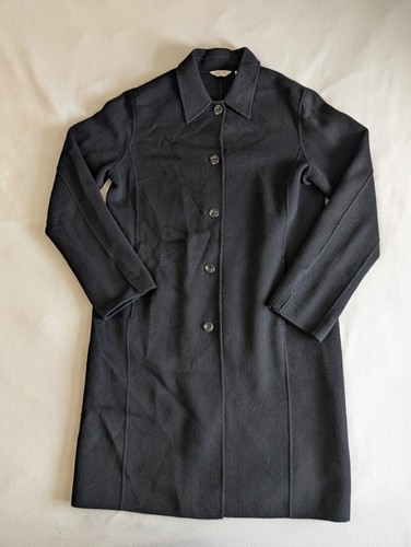 Brooks 346 Women's Wool Trench Coat Black Nylon