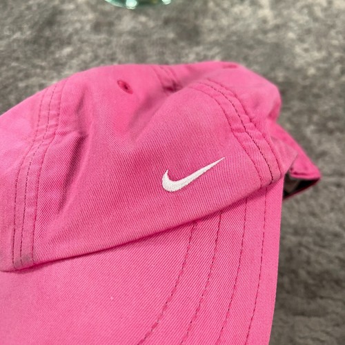 Vintage Nike Hat Cap Womens Strapback Pink 90s Y2K Streetwear Swoosh Sun Fade - Picture 10 of 11