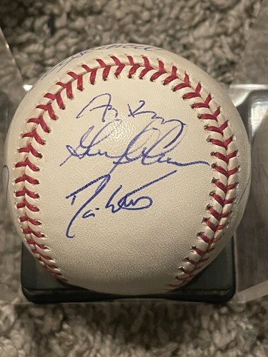 2002 LOS ANGELES ANGELS WORLD SERIES CHAMPION TEAM SIGNED BASEBALL RARE - Picture 3 of 4