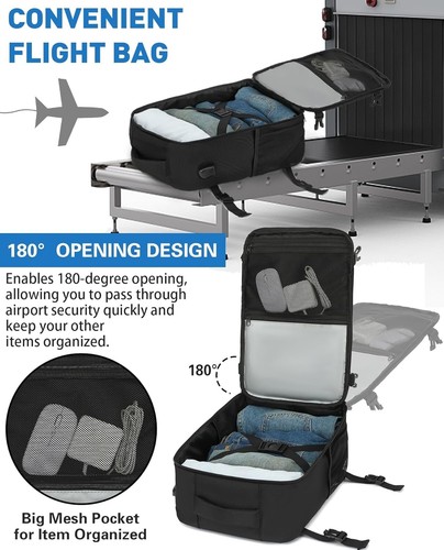 KLOSTAIN Handgepäcktaschen 40x20x25 für Ryanair Untersitz Reiserucksack Handgepäck - Bild 4 von 5