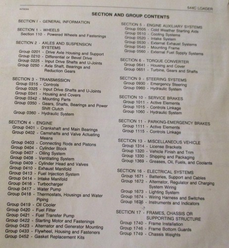 John Deere 544C Wheel Loader Parts Catalog Manual Book PC-1789 JD 1980 Original! - Picture 3 of 6