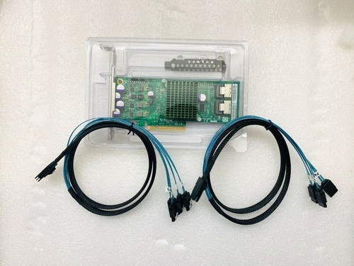 SuperMicro AOC-S2308L-L8i 8 Ports IT Mode PCIe 6Gb/s + 2* SFF8087 SATA Cable - Picture 2 of 3