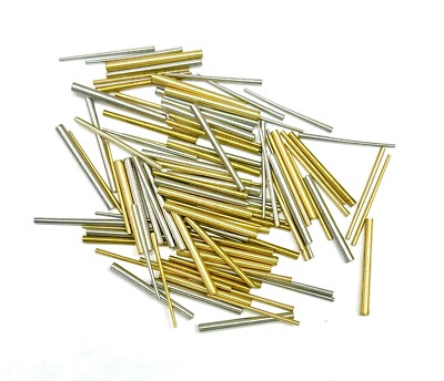 #ad 100 Assorted Brass and Steel Pins Tapered Pins for Clock Repair $11.99