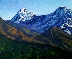 Original-Impressionism-Landscape-Art-Acrylic-Painting-Signed-8-10-inch-on-canvas