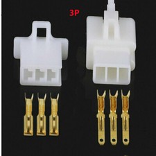 10sets Electrical wire Connector 3P Male Female Motorcycle terminal plug 2.8mm